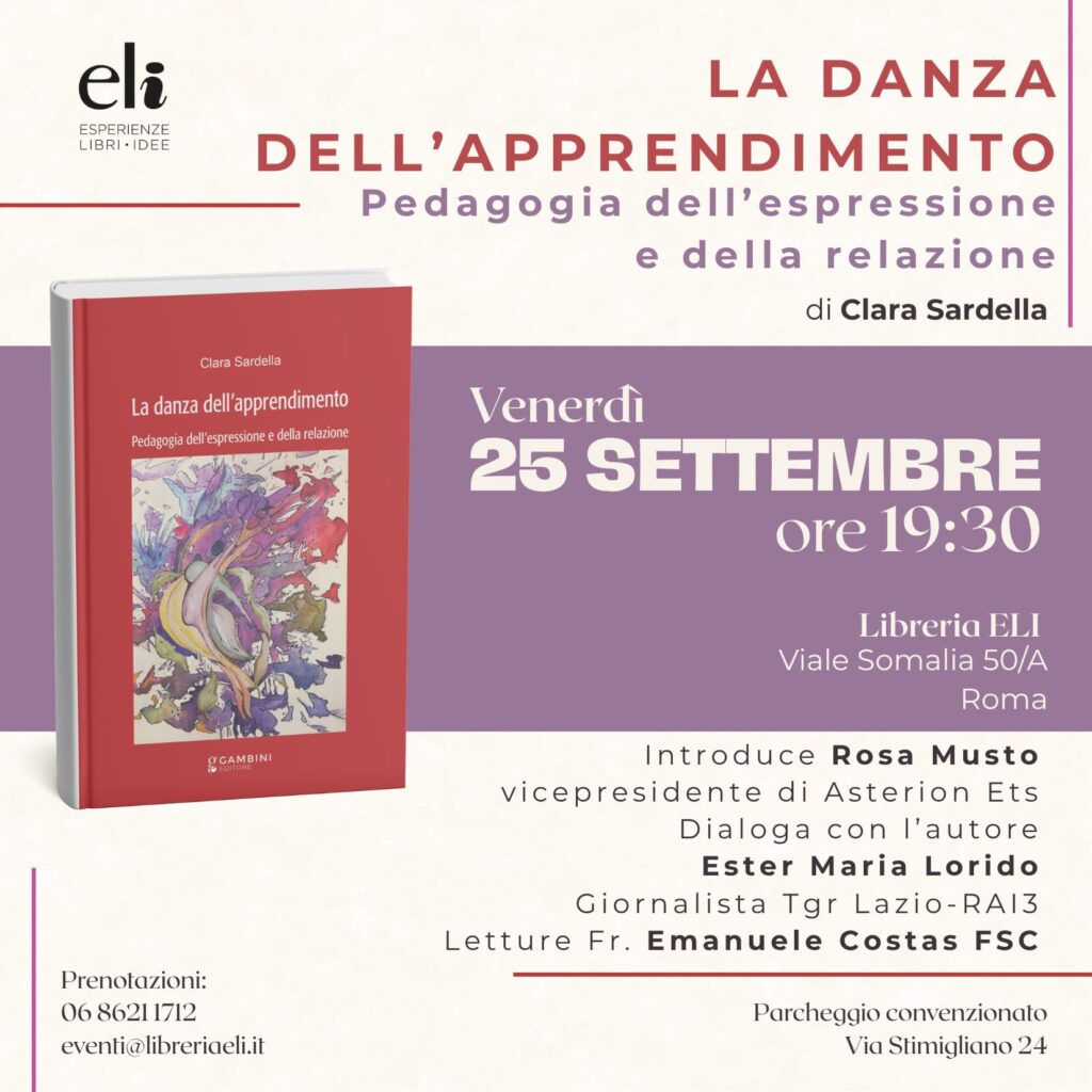 Asterion e gli incontri con l’autore “La danza dell’apprendimento” di Clara Sardella